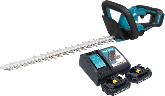 Makita DUH 506 RY2 accu heggenschaar 18 V 50 cm borstelloos + 2x accu 1,5 Ah + lader van Merkloos	