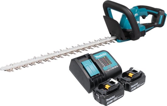 Makita DUH 506 SF2 accu heggenschaar 18 V 50 cm borstelloos + 2x accu 3.0 Ah + lader van Merkloos	