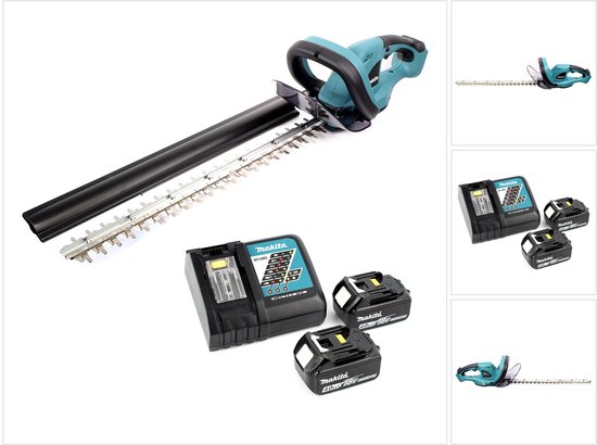 Makita DUH 523 accu-heggenschaar 18 V 52 cm met 2x 4,0 Ah accu en oplader van Merkloos	