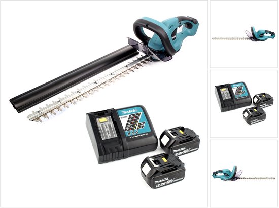 Makita DUH 523 accu-heggenschaar 18 V 52 cm met 2x 5,0 Ah accu en oplader van Merkloos	