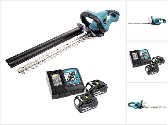 Makita DUH 523 accu heggenschaar 18V 52 cm met 2x 3,0Ah accu en oplader van Makita