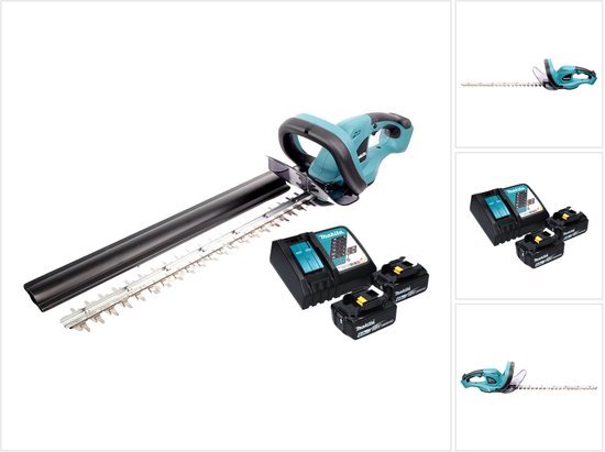 Makita DUH 523 RG2 accu-heggenschaar 18 V 52 cm + 2x accu 6,0 Ah + oplader