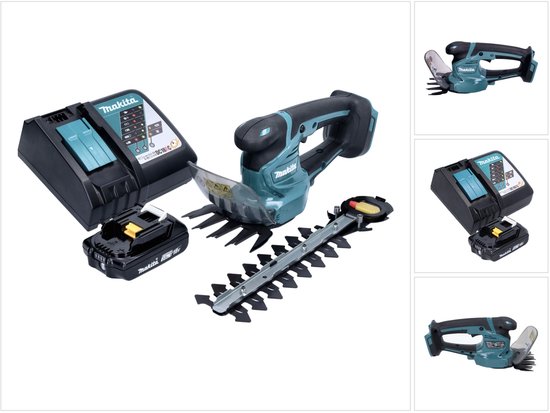 Makita DUM 111 RA1X accu grasschaar heggenschaar 18 V + 1x oplaadbare accu 2.0 Ah + lader van Merkloos	