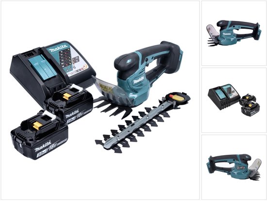 Makita DUM 111 RFX accugrasschaar heggenschaar 18 V + 2x accu 3.0 Ah + lader van Merkloos	