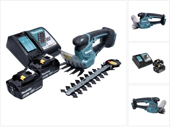 Makita DUM 111 RGX accugrasschaar heggenschaar 18 V + 2x accu 6.0 Ah + lader van Merkloos	