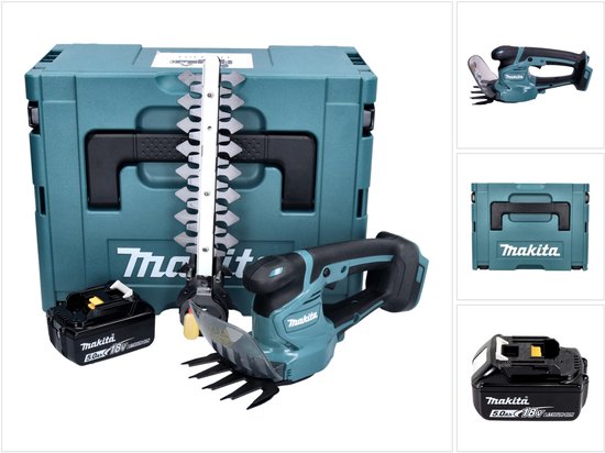 Makita DUM 111 T1XJ Accu grasschaar heggenschaar 18 V + 1x oplaadbare accu 5.0 Ah + Makpac - zonder lader