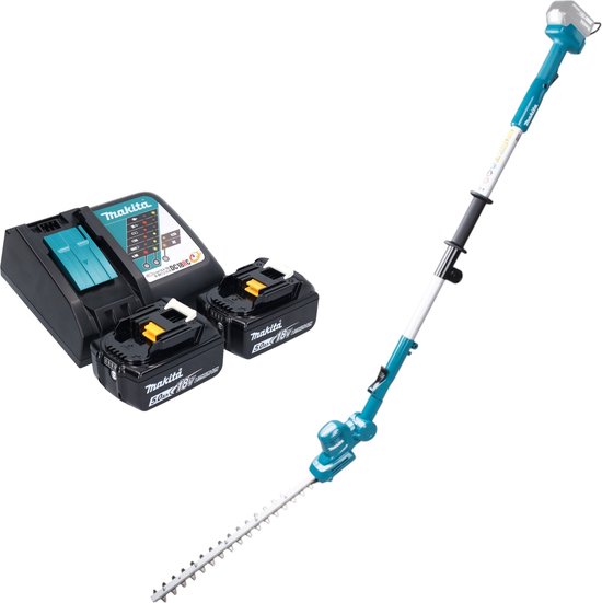 Makita DUN 461 WRT2 accu heggenschaar 18 V 46 cm + 2x accu 5.0 Ah + lader van Makita