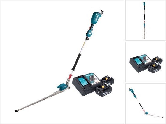 Makita DUN 500 WRG2 accu heggenschaar 18 V 50 cm borstelloos + 2x accu 6.0 Ah + lader van Merkloos	