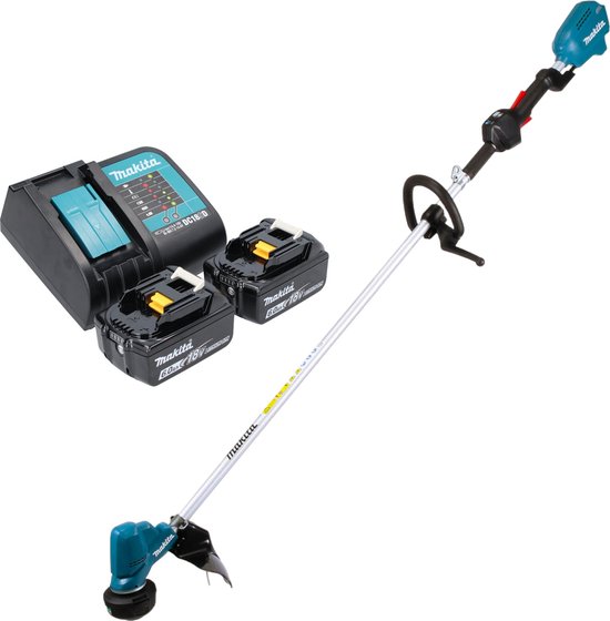 Makita DUR 190 LSG2X3 accu grastrimmer 18 V 300 mm borstelloos + 2x accu 6.0 Ah + lader van Makita