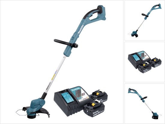 Makita DUR 193 RG accu grastrimmer 18 V 260 mm + 2x accu 6.0 Ah + lader van Makita