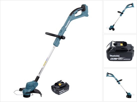 Makita DUR 193 T1 accu grastrimmer 18 V 260 mm + 1x accu 5.0 Ah - zonder lader van Makita