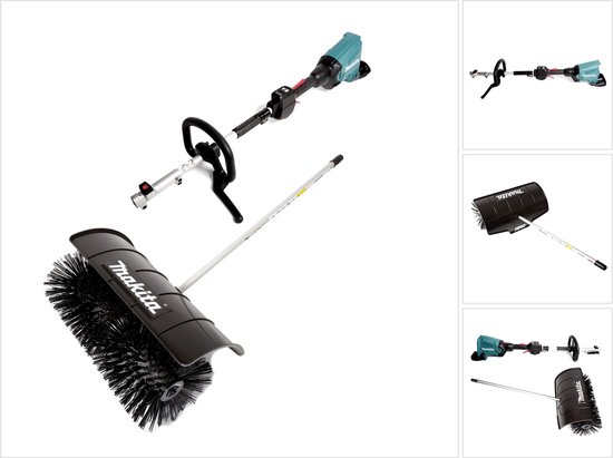 Makita DUX 60 Z accu multifunctionele aandrijving 36V (2x18V) borstelloos + veegborstelopzetstuk BR400MP - zonder accu, zonder oplader van Merkloos	
