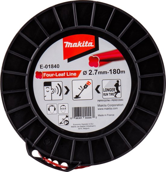 Makita E-01840 Maaidraad 2,7x180mtr Rood van Makita