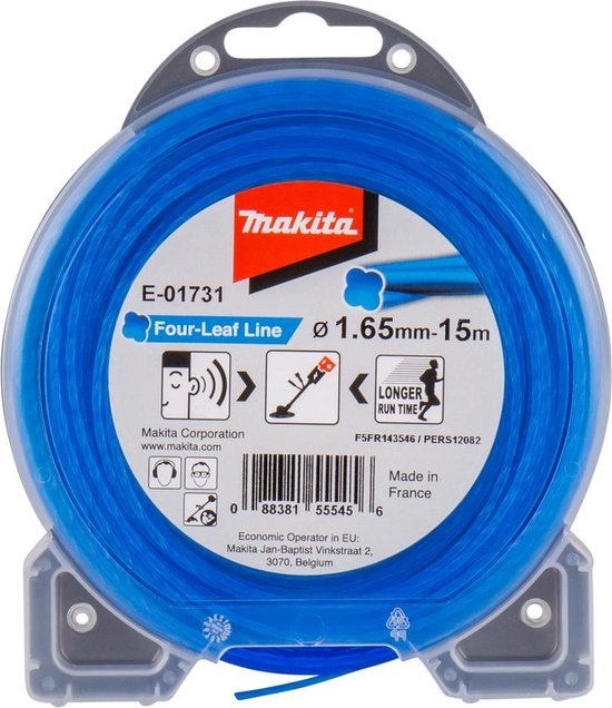 Makita Maaidraad 1,65x15 meter blauw - E-01731 van Makita
