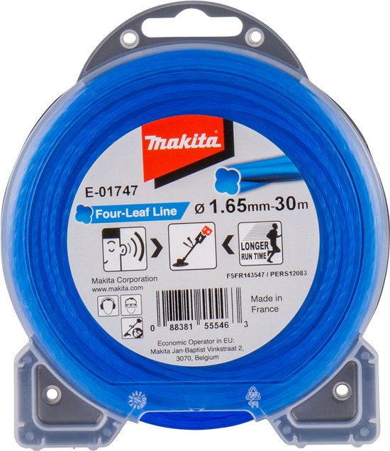 Makita Maaidraad 1,65x30 meter blauw - E-01747 van Makita