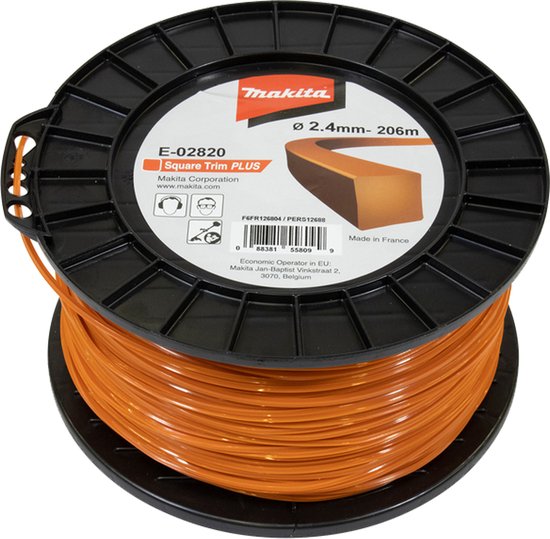 Makita snijlijn vierkant 2,4 mm x 206 m - E-02820 van Merkloos	