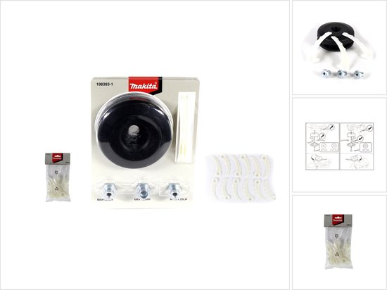 Makita steekkop kunststof set ( 198383-1 ) DUR accessoires + 12 Makita kunststof messen voor steekkop van Makita