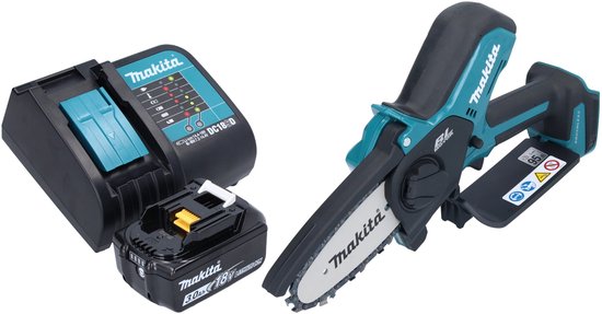 Makita Tuinapparatuur - 18V ACCU- snoeizaag 10 cm, 1x Li-ion accu LXT 3.0 Ah, lader DUC101SF01 van Merkloos	