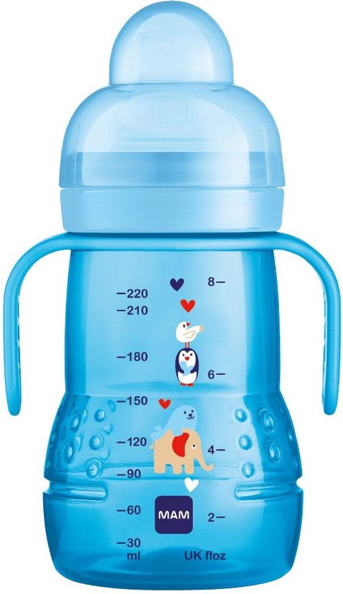 MAM Trainer+ | MAM drinkbeker | MAM drinkfles | Blauw | 220ML van MAM