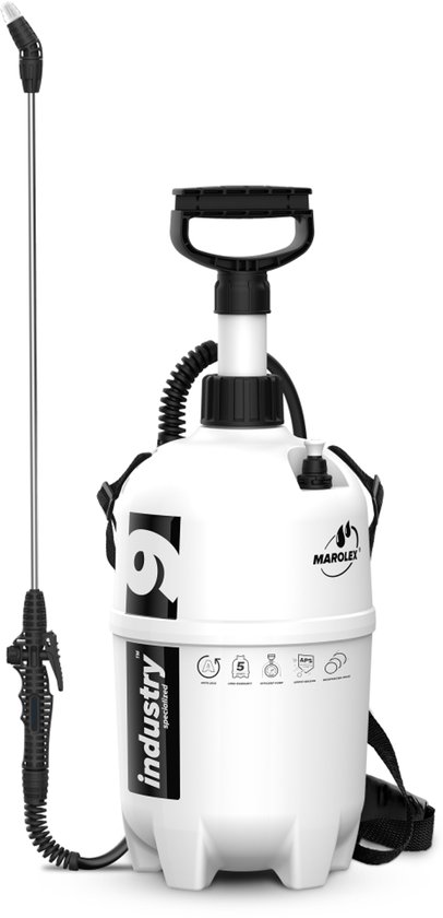 MAROLEX Industry Acid Line 9 - Drukspuit - Kwasbestendig - EPDM Uszczelnien - 9 Liter van Merkloos	