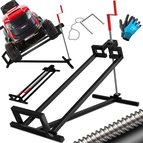 MASKO® Zitmaaierkrik 400kg Lift voor Zitmaaier - Zitmaaierlift Krik Systeem - Zwart van Merkloos	
