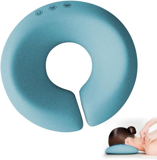 Massagehoofdsteun voor bed - U-vormig massagekussen - ergonomisch gezichtskussen voor massagetafel en spa-salons (blauw) van Merkloos	