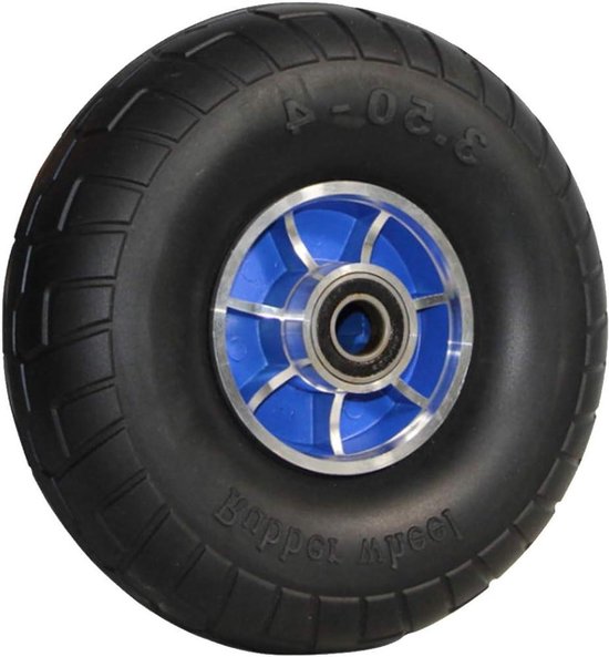 Massief Rubberen Wiel - Steekwagen Wiel - Zwaar Transport - Explosieveilige Band - 10 Inch - Blauw