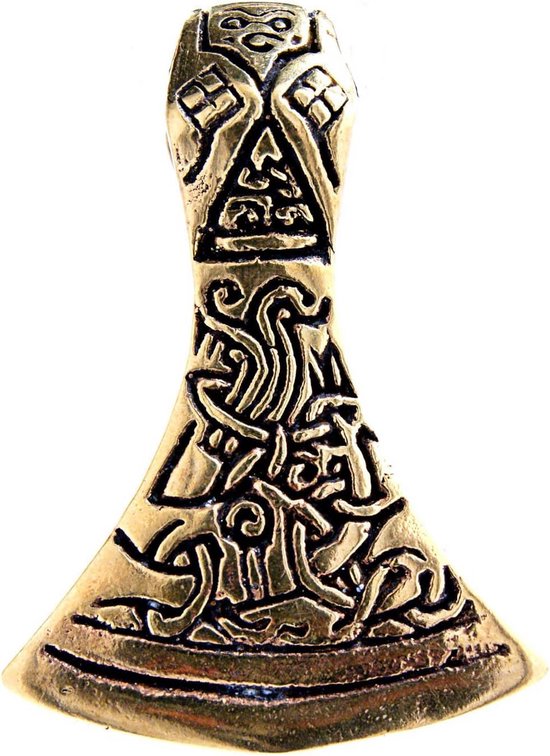 Massieve Bronzen Bijl Hanger Geschikt voor Vikingen en Kelten Stijl van Merkloos	