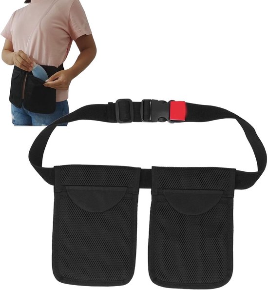 Mastectomy Drain Holder - Negatieve Druk - Draagbare Verstelbare Heupriem - 2 Zakjes Borstdrainage Tas van Merkloos	