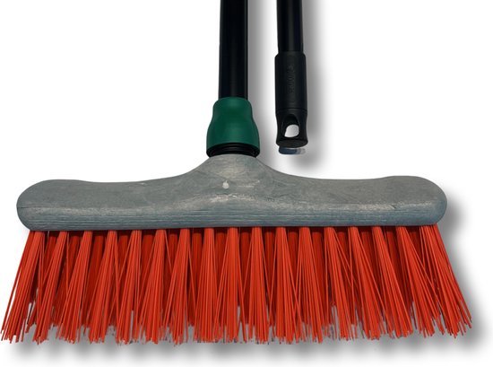 MAUS bezem buiten 30cm - straatbezem met steel 150cm - recycled PET - made in EU - robuuste bezem van MAUS