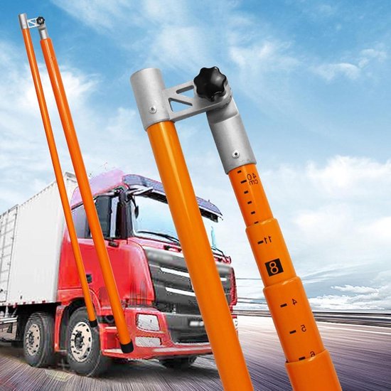 Meetstok Laadhoogte - Hoogte Meter - Veilig Transport - Telescopisch Ontwerp - Tot 6 Meter - Geel