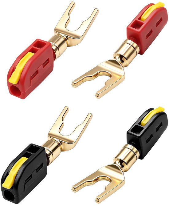 MEIRIYFA Y-luidspreker spade stekker snelverbinding 2 paar - ShopVlot