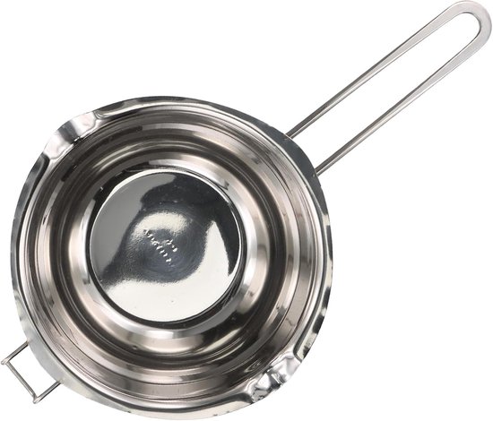 Melting Pot - 1000ml RVS Dubbele Kettle Pan met Handvat - Chocolade Smeltpan voor Keuken - Dubbele Boiler Pan voor Smelten van Chocolade, Karamel, Snoep en Kaarsen Maken - Zilver van Merkloos	