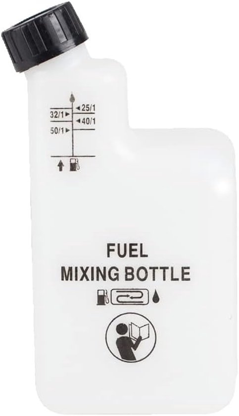 Mengfles 2-takt - Brandstof container - Benzine mengen - Nauwkeurige verhoudingen - 746 ml capaciteit - Transparant