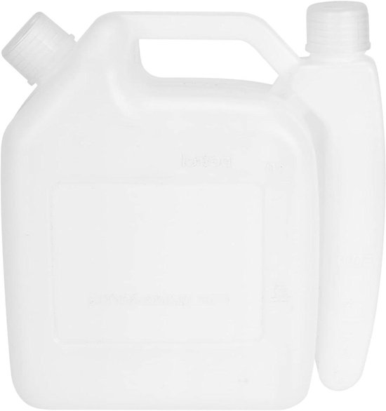 Mengfles - Olie fles - Brandstof mengen - Meerdere verhoudingen - 15 liter - Wit