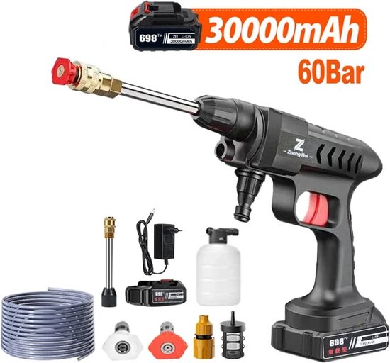 Mercadome® Hogedrukreiniger - Hogedrukreinigers - Oplaadbaar - Wassen - Auto - Tuin - 300W
