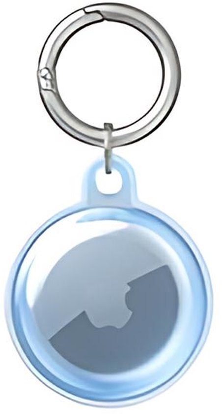 Mercury - AirTag Etui - Niebieski - Półprzezroczysty - Pierścień z Karabińczykiem
