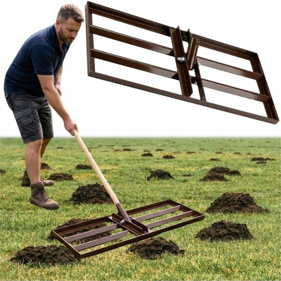 Merkloos Nivelleerhark voor Tuin en Grond Egaliseren