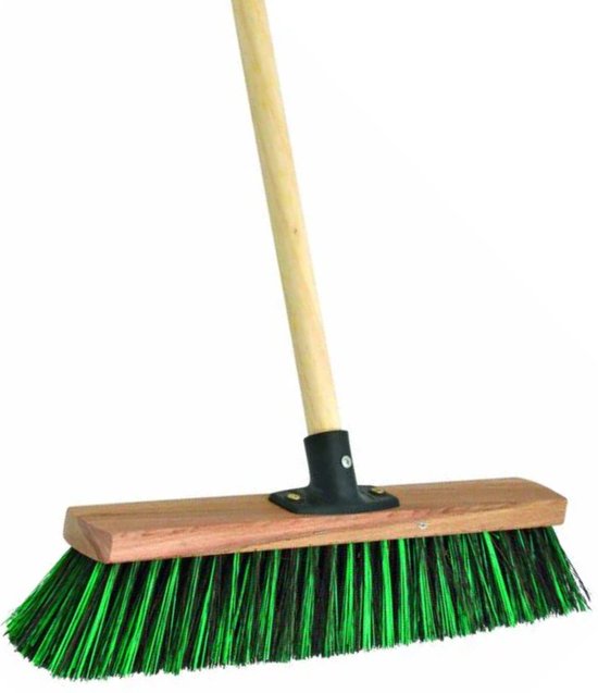 Merto - Tuin en Terrasbezem - Met Houten Steel - 40 cm van Merto