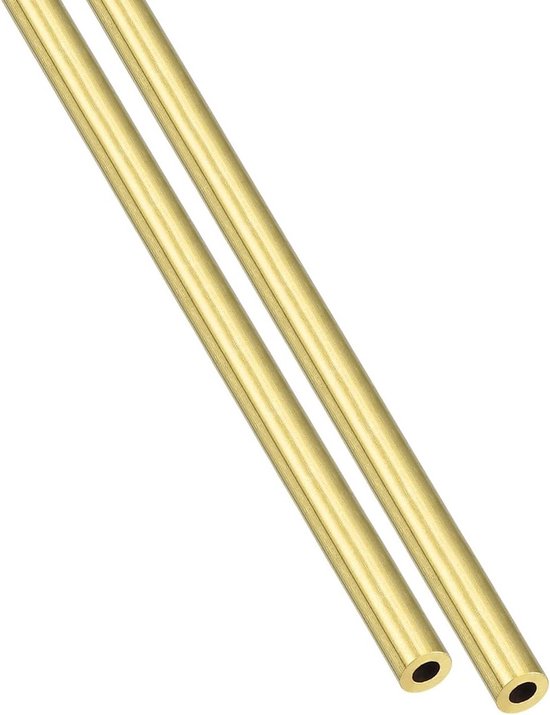 Messing Buizen 4mm OD x 1mm Wanddikte x 200mm Lengte - Set van 2, Perfect voor Meubels, Ambachten en Machinebouw