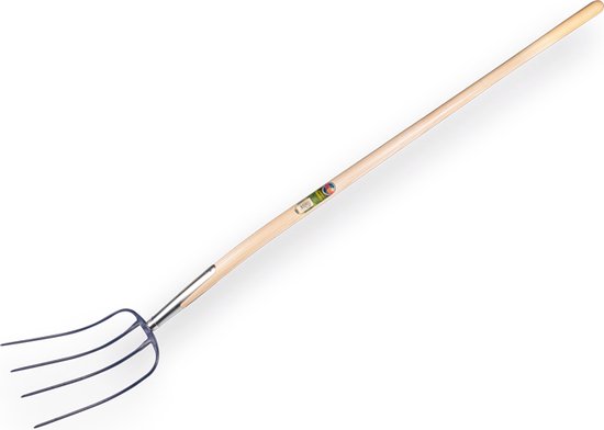 Mestvork 4 tanden BLAUW met steel 135 cm van Polet.