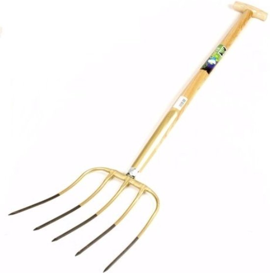 Mestvork, 5 tands, met stift en steel 85 cm van Fiskars