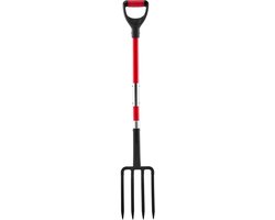 Mestvork met 4 Tanden En Glasvezel Handvat, 1150 Mm Lang, Mestvork met Gesmeed Stalen Y-Handvat voor Hooien, Composteren, Verplanten En Grondbeluchting