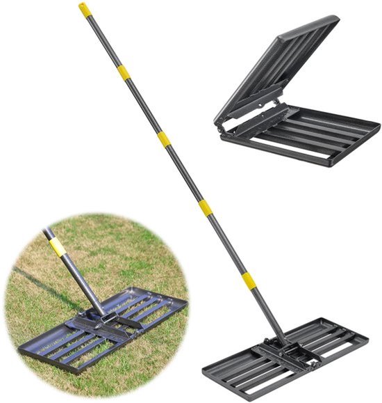 met steel - Opvouwbaar - Robuust - Hoogwaardig metaal - 68 x 25 cm - Gladde randen - Grashark