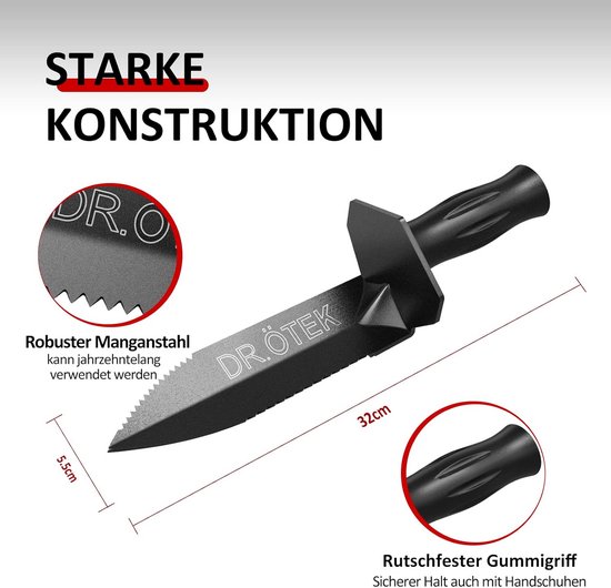 Metaaldetector Schep - Draagbare Handgraver voor Tuinieren & Camperevenementen van Merkloos	