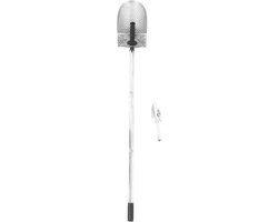 Metaaldetector Zandzeefschep - Strandschep RVS - Schatzoeken Onderwater - Afneembare Antislip Steel - 29.5 x 20 x 20 cm - Zilver