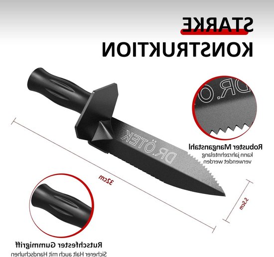 Metaaldetectorschop - Duurzame Handschop Voor Tuinieren - Draagbaar Kampeer-Graafwerktuig met Ergonomisch Handvat van Ranzix