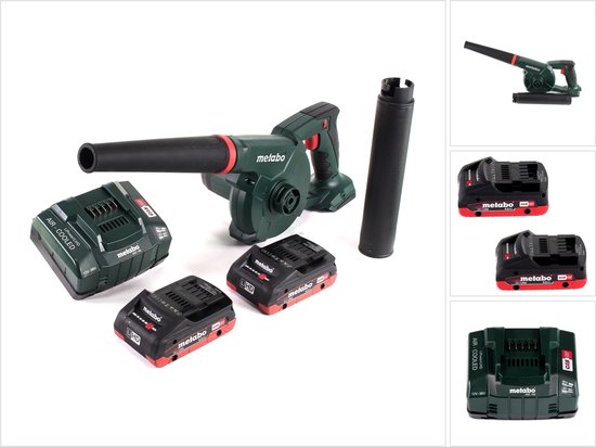Metabo AG 18 accu blazer 18 V + 2x LiHD accu 4.0 Ah + lader van Metabo