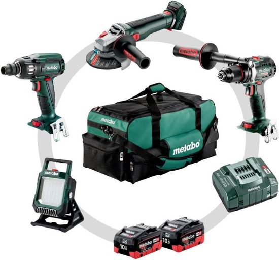Metabo Combo Set 4.3.2 18 V Accu-machines in set 18V; doos; BS 18 LTX BL I + SSW 18 LTX 400 BL + WB 18 LT B
