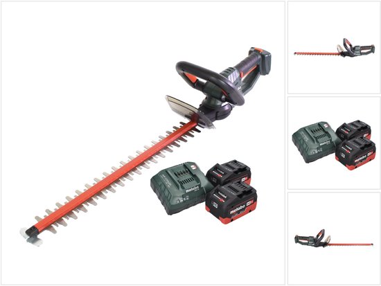 Metabo HS 18 LTX 55 accu heggenschaar 18 V 53 cm + 2x accu 8.0 Ah + lader van Merkloos	